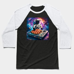 Dj Pizza Cat in Space Baseball T-Shirt